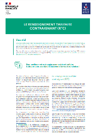 Le renseignement tarifaire contraignant (RTC)