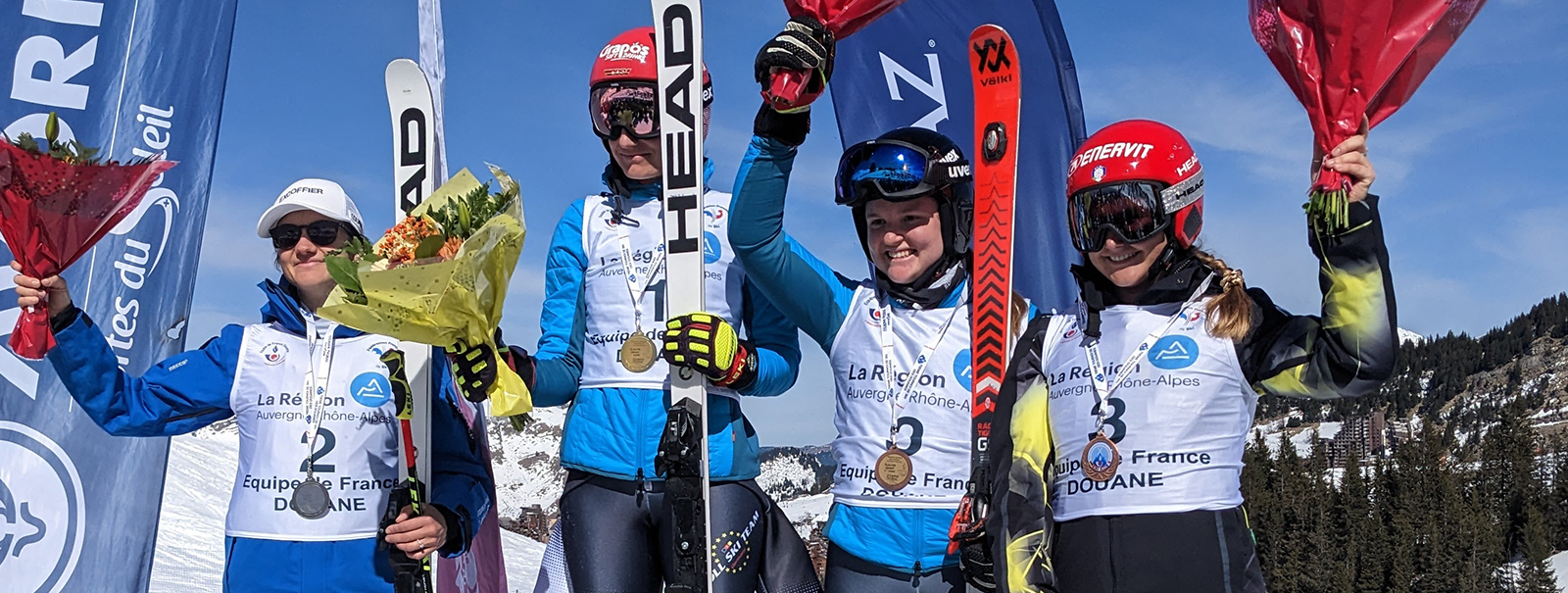 Podium du 70e tournoi de ski des douanes 2023